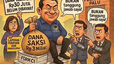 Kisruh Dana Saksi NasDem Palu: Rp30 Juta Tak Kembali, DPD Jadi Tameng, Polisi Turun Tangan